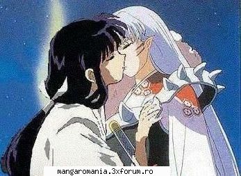 nu stiu daca ramane cu cineva dar este o poza cu kikyo si sessh se saruta cu cineva in timpul